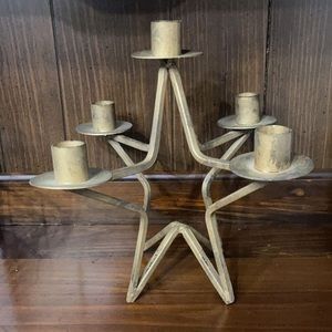 Vintage Star Candle Stick Holder